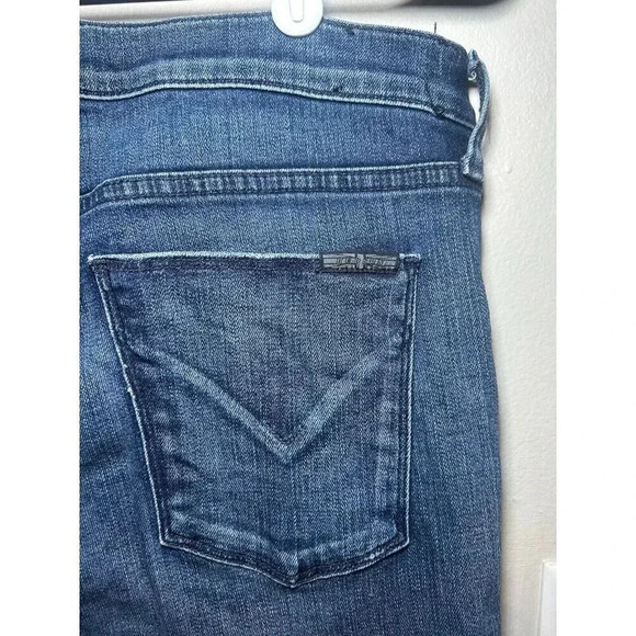 Hudson Nico Mid Rise Skinny Crop Jeans Women's Size 32 Ankle Zip Denim - Picture 5 of 11